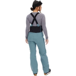 Nimi Yama Pro 3L Bib Ski Pant - Womens -Fisscher Sport Outerwear Nimi 3LYamaPro BibPant Teal back