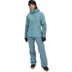 Nimi Yama Pro 3L Bib Ski Pant - Womens -Fisscher Sport Outerwear Nimi 3LYamaPro BibPant Teal full