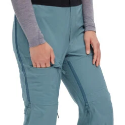Nimi Yama Pro 3L Bib Ski Pant - Womens -Fisscher Sport Outerwear Nimi 3LYamaPro BibPant Teal pocketthight right