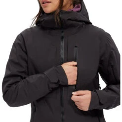 Nimi Yama Pro 3L Ski Jacket - Womens -Fisscher Sport Outerwear Nimi 3LYamaPro Jacket Black pocketfront