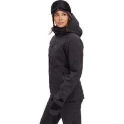 Nimi Yama Pro 3L Ski Jacket - Womens -Fisscher Sport Outerwear Nimi 3LYamaPro Jacket Black side