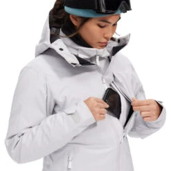 Nimi Yama Pro 3L Ski Jacket - Womens -Fisscher Sport Outerwear Nimi 3LYamaPro Jacket Chalk accessinterior