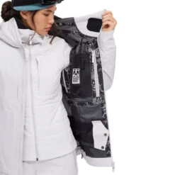 Nimi Yama Pro 3L Ski Jacket - Womens -Fisscher Sport Outerwear Nimi 3LYamaPro Jacket Chalk interior