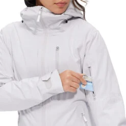 Nimi Yama Pro 3L Ski Jacket - Womens -Fisscher Sport Outerwear Nimi 3LYamaPro Jacket Chalk pocketpass