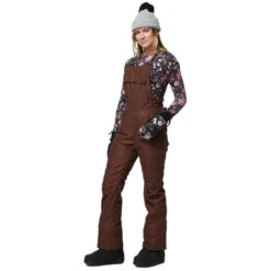 Snow Day Bib Pant - Womens -Fisscher Sport snowdaybibmahogony